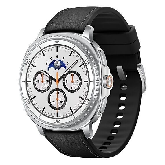 Galaxy Watch8 Classic | 46 мм | 4G LTE | White | Hybrid/Black | S/M/L, Размер: 46 мм, Цвет: White, Тип ремешка: Hybrid, Цвет ремешка: Black, Размер ремешка: S/M/L, Подключение часов: Bluetooth / Wi-Fi + 4G LTE